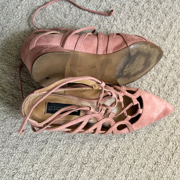 Design Lab Lord and Taylor Pink Lace-up Shoes! - Picture 3 of 9